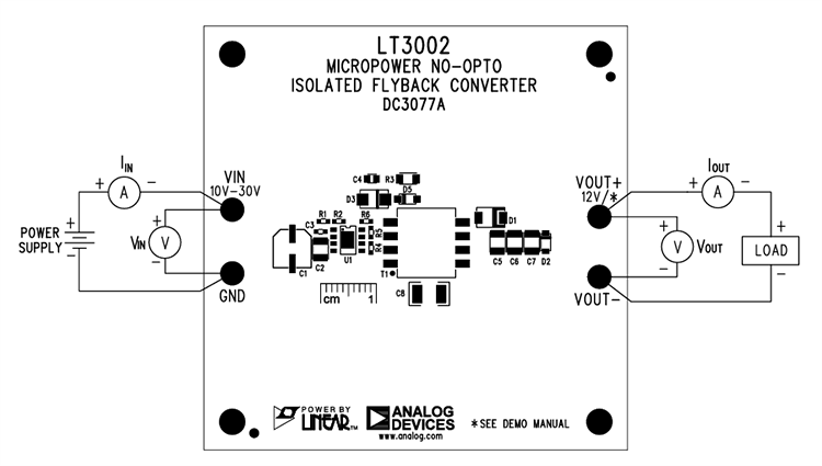 ロケーション回路 - Analog Devices Inc. LT3002のデモ回路
